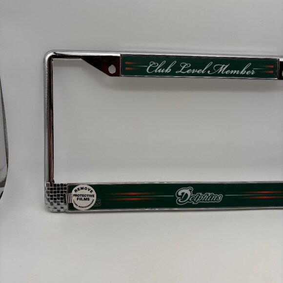 NFL Miami Dolphins Club Level Member Exclusive Decorative License Plate Frame - Picture 2 of 9
